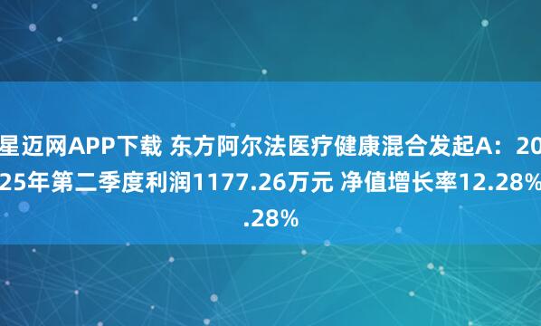 星迈网APP下载 东方阿尔法医疗健康混合发起A：2025年第二季度利润1177.26万元 净值增长率12.28%